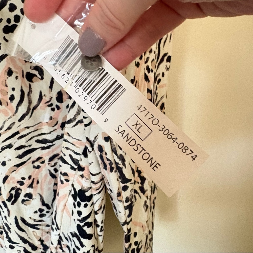 Tribal Multicolor Animal Print Blouse Size XL NWT - Picture 11 of 16